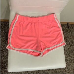 XL girls dolphins shorts hot pink with white - draw string removed